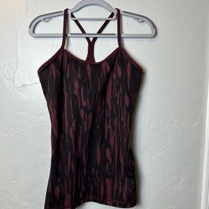 Lululemon Workout Burgundy & Black Tank
